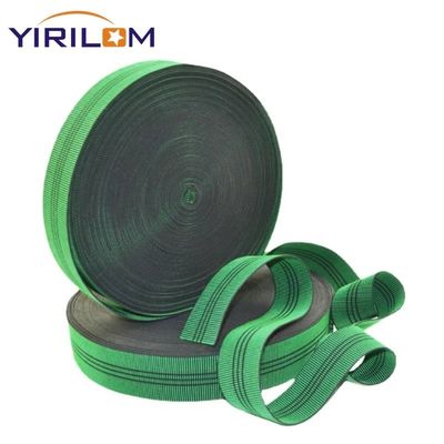 Προσαρμοσμένο πράσινο 7cm Stretch PP Sofa Belt Edge Banding Straps 5cm Τυφλώματα έπιπλα Sofa Ελαστική ζώνη ιστών