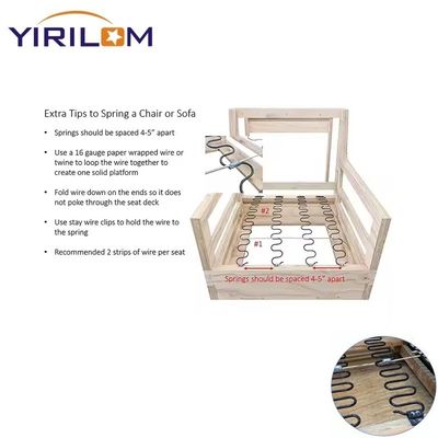 Προσαρμοσμένο μήκος υψηλής αντοχής Zigzag Spring για μαξιλάρι καναπέ με ηλεκτροπληγήση ή επίστρωση σκόνης