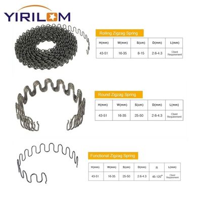 Προσαρμοσμένο Zigzag Spring Sofa Spring 38-50mm ύψος