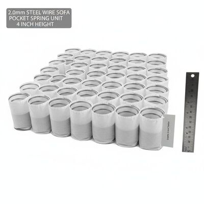 2.0mm Σιδηροπλέγμα 4''ύψος Εργονομικό άνεση Sofa Pocket Spring μονάδα για ενισχυμένη υποστήριξη