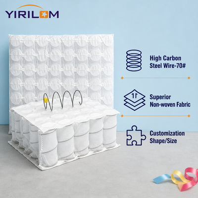 High Carbon Steel Wire Non-Woven Fabric Cover Sofa Pocket Spring Unit 6-25cm Height for Sofa Cushion